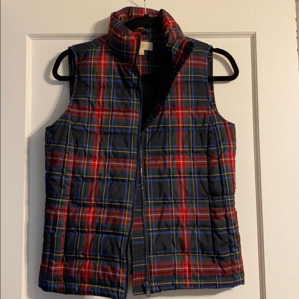Holiday Festive Talbots Plaid Vest